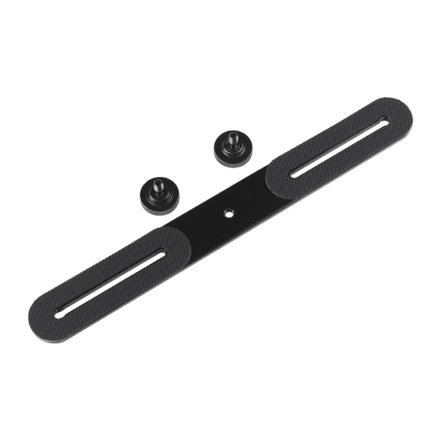 Universal Double Light Stand Holder 11 Inches 1/4 Inch Screw Flash Bracket Dual Hot Shoe Extention bar for DSLR Digital Cameras