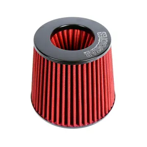 Kyostar Universal 3.5" Performance Racing Sport Cars High Flow Aluminum Black/Red Air Intake Filters