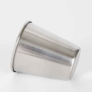 Chopes à bière en acier inoxydable 50ml/100ml/150ml à simple paroi, bord roulé, pour boissons froides, tasses coniques isolantes - Product Image 3