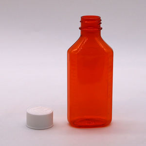 無料サンプルBRA無料100cc PET琥珀色/オレンジメープル咳止めシロップ経口液体ボトル容器CRCキャップとヒートシール付き - Product Image 4