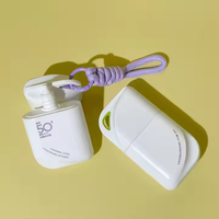 Nouveau style – Flacon vide de 50 ml en plastique doux au toucher pour crème hydratante, écran solaire, maquillage, avec porte-clés