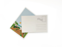 Bajo MOQ Papel personalizado Paisaje costero Patrones DE ARTE Diseño de ubicación manuscrita Postales para tarjetas de agradecimiento Impresión de volantes