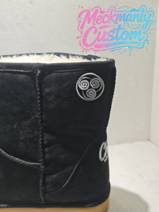 Meckmanly Custom Black Ankle Snow <b>Boots</b> Plush Lining Anti-Slip Rubber Outsole <b>Warm</b> Winter Unisex Closed Toe - Product Image 5