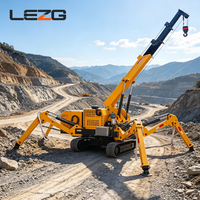 Grue araignée pour l'installation de maisons préfabriquées, capacité de levage de 2 tonnes à 6 tonnes, rayon de levage flexible pour bâtiments modulaires