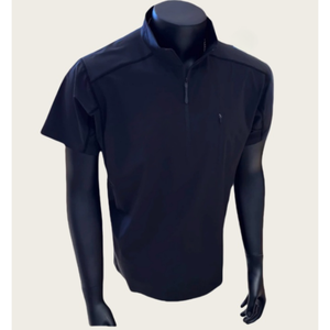 Nouveau T-shirt de sport personnalisé de haute qualité pour hommes, tissu 180g, conception simple de couleur unie, impression de logo à encolure zippée pour hommes - Product Image 2