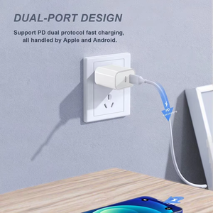 Chargeur GaN 45W PD3.0 avec deux ports Type-C, OCP/-court-circuit OTP/OVP, ignifuge, prise US <span class=keywords><strong>pour</strong></span> téléphone portable, écouteurs, tablette, <span class=keywords><strong>montre</strong></span> intelligente - Product Image 3