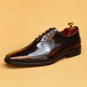 Chaussures habillées en cuir verni de style britannique pour hommes, style formel et professionnel, doublure en cuir de vachette véritable, Oxford monobloc - Product Image 6