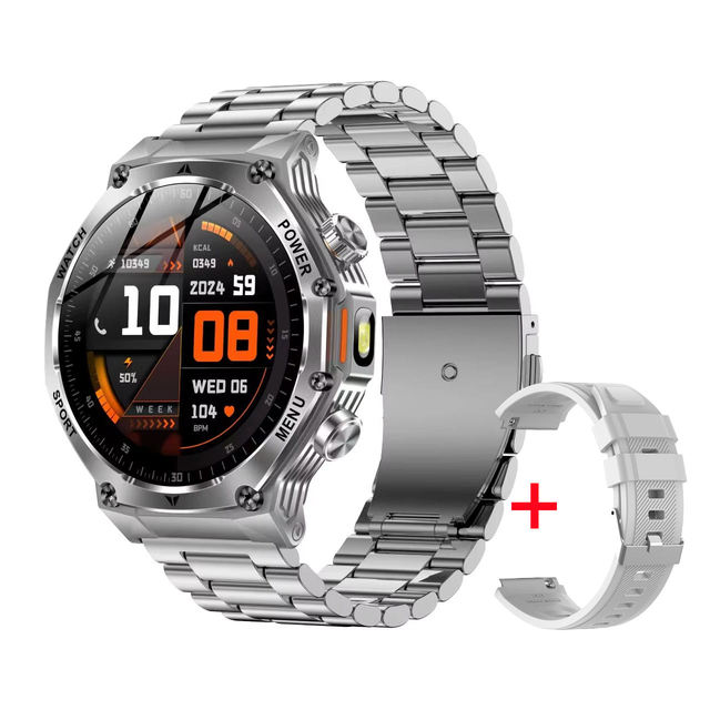 Smart Watch Men Outdoors Sports Fitness Tracker AK82 LED Flashlight BT Calling Health Monitoring 800Mah Large Battery Smartwatch