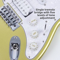 High-End Feel 39-Inch Electric Guitar Single Double Pickups Single Tremolo Bridge Stringed Instrument Parts Accessories