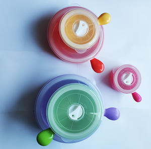 BPA-Free Plastic Microwave Bowl with Lid Sustainable Everyday Use Frozen Food Container Set of 5 for Hotels <b>Lunch</b> <b>Boxes</b> - Product Image 3