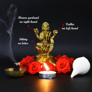Figura de la Diosa Sundari de Tripura, Hecha a Mano en Latón, Escultura Religiosa Tradicional, Decoración de Mesa, Estatua para Sala de Estar - Product Image 5