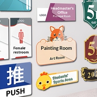 Letreros y Paneles Acrílicos Personalizados, Impresión UV Profesional ODM, Señalización para Puertas, Identificación de Departamentos, Edificios de Oficinas