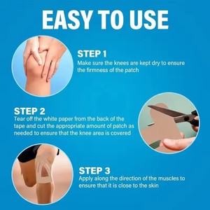 10PCS Cinta de kinesiología para rodillas, impermeable y elástica, cinta de <span class=keywords><strong>rodilla</strong></span> transpirable, cinta atlética que brinda soporte y estabilidad para correr - Product Image 5