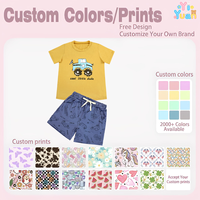Superbe ensemble deux pièces d'été pour tout-petits garçons : T-shirt Monster Truck et short Véhicule – Emballage personnalisé offert