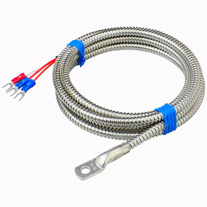 เซ็นเซอร์วัดอุณหภูมิแบบแพทช์ Pt100, ท่อโลหะแบบยืดหยุ่น, เครื่องตรวจจับอุณหภูมิแบบต้านทาน, หัววัดแบบกดเย็น, แผ่นรองปลายพื้นผิว - Product Image 3