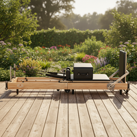 Machine de Pilates pliable en bois de chêne ZR, réglable, pour usage commercial en studio et à domicile, prix de gros