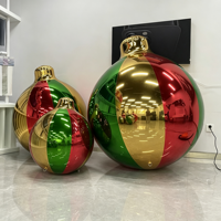Weihnachtsglocken Spiegelkugeln Bühnendekoration für Feiertagspartys Grün Gold Rot Silber Weihnachtsdekoration Werbe-Aufblasartikel