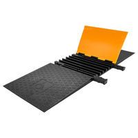 Protector de Cable de poliuretano resistente para silla de ruedas, Protector cruzado ADA de 1, 2, 3, 4 y 5 CANALES, rampas laterales