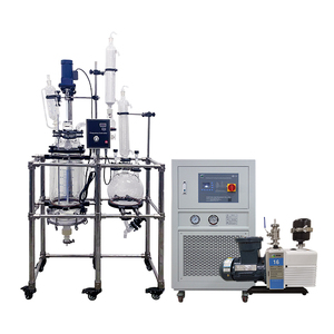 Réacteur en verre à double enveloppe de 50 L avec agitateur, cuve semi-automatique pour réactions chimiques, 220 V 600 W, haut niveau de sécurité - Product Image 4