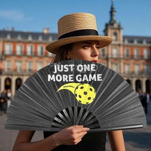 Ventilateur à main en bambou pliable personnalisé de grande taille pour la danse - Product Image 2