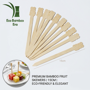 Brochettes en bambou sculptées d'animaux fantaisie, nouveau style, 150 mm de long, pour fruits et cocktails - Product Image 1