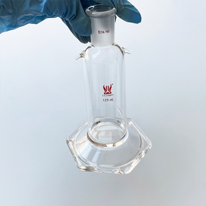 मिट्टी अनुकूलन योग्य 125 मिलीलीटर 250 मिलीलीटर 500 उच्च तापमान प्रतिरोध मोटी दीवार बोरोसिलिकेट ग्लास गैस धोने की बोतलें प्रयोगशाला के लिए - Product Image 4