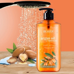 BEAVER marque privée Odm Oem gels douche à l'huile d'argan nettoyant pour le corps hydratant <span class=keywords><strong>hôtel</strong></span> de luxe bain meilleur gel douche pour une peau lisse - Product Image 4