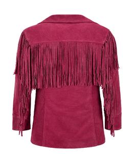 Veste à capuche pour femme en cuir Nappa doux fuchsia 100% véritable, design personnalisé, fermeture éclair YKK, marque privée OEM/ODM, streetwear - Product Image 4