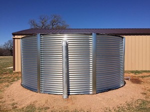 Réservoir d'eau en acier galvanisé de 10m3, 50m3, 300m3, avec revêtement en PVC, silo de stockage d'eau de pluie pour l'abreuvement du bétail - Product Image 2