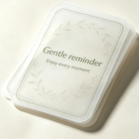 Cartes de rappel minimalistes avec cadre feuille verte, cartes décoratives pour cadeaux et cartes de message pour boîtes cadeaux