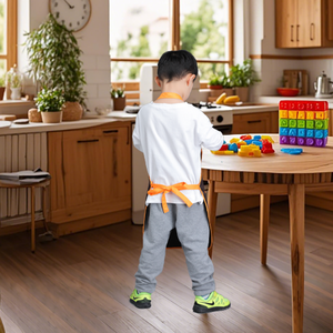<span class=keywords><strong>Delantal</strong></span> de cocina sin mangas ajustable de poliéster duradero y elegante para niños, el mejor amigo para pequeños chefs, uso diario - Product Image 6