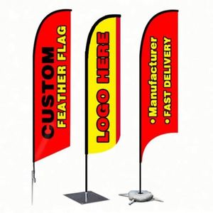 Outdoor Flying Banner Promotion Custom Printed Advertising Feather Teardrop <b>Flag</b> Bali Bow Beach <b>Flag</b> with Corss Base - Product Image 3