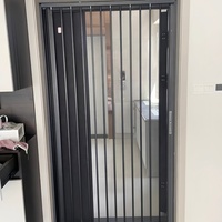 Porte pliante à écran plissé en maille pour balcon - Anti-insectes - Ventilation - Cadre en aluminium rétractable