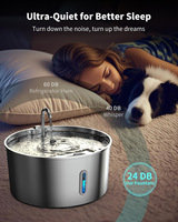 PAIPET Dispensador de Agua para Mascotas de 3.2L, Acero Inoxidable 304, Alimentación USB, Circulación Automática, Diseño Desmontable, para Perros, Gatos y Mascotas Pequeñas