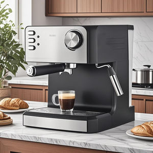 เครื่องชงกาแฟเอสเพรสโซ่ไฟฟ้า1.6L ทันสมัยดีไซน์ถ้วยเดียวเครื่องกึ่งอัตโนมัติอะลูมิเนียมสำหรับใช้ในบ้านรถกลางแจ้ง - Product Image 1