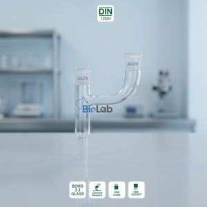 หัวกลั่นแก้ว BIOLAB Boro 3.3 ตามมาตรฐาน DIN 12594 พร้อมข้อต่อคู่แบบขนาน ฐานทรงกรวย ขนาด 24x29 สำหรับห้องปฏิบัติการ OEM - Product Image 3