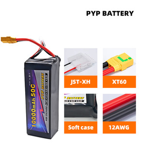 Rocpower 6S 22.2V 10000mAh 50c FPV bay không người lái RC Mô hình máy bay trạng thái rắn Pin gói 1000 chu kỳ Polymer xt90 - Product Image 4
