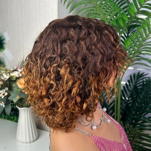 Perruque à franges ondulées de haute qualité à prix de gros, 100% cheveux humains - Product Image 4