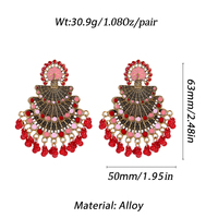 Pendientes de Mujer Estilo Étnico Indio con Borla de Gota de Agua Dorada, Exóticos, Vintage, Budismo Tibetano, Aleación Chapada en Rodio/Oro