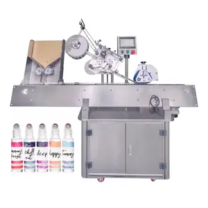 YS215S Automatic Vial Label Applicator Injection Lipstick Crayon Tube Labeling Machine Self-adhesive Labeller Round Bottle Jar