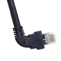 Cable Ethernet Industrial a prueba de agua IP67 RJ45 90 grados a 90 grados M12 8pin D-codificado para cables eléctricos de Robot con Sensor PLC