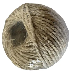 3mm 3-Ply kemasan Sisal alami Twine 60m bola untuk mengikat dan organisasi