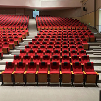 Ventes directes en usine de meubles de théâtre cathédrale chaises de conférence d'amphithéâtre en plastique à bas prix avec tableaux d'écriture