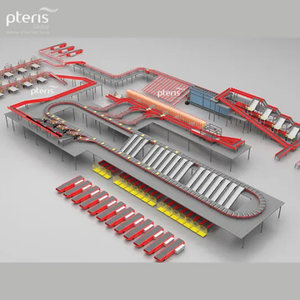 Pteris Cirkelvormige Dwarsband Sorteerder Roestvrijstalen Frame Instelbare Snelheidscontrole Antibacteriële Functies Voor Magazijnlogistiek - Product Image 2