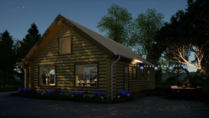 Cabaña <span class=keywords><strong>de</strong></span> <span class=keywords><strong>Madera</strong></span> Prefabricada Económica y Moderna con Altillo y Porche, 1266 Pies Cuadrados (36'x24'), Instalación Rápida para Uso como Villa - Product Image 5