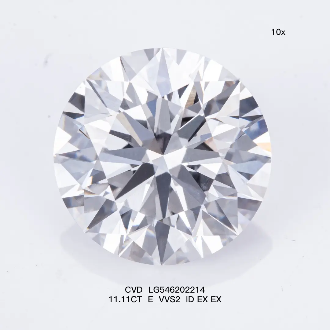 Messi gems certificato IGI Diamond CVD RD 11.11CT E VVS2 ID EX EX Lab Diamond