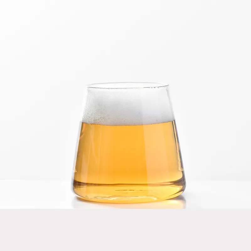360ml 12oz şeffaf yaratıcı dağ şekilli cam şarap bardak içme bardakları bira, viski, soğuk kahve