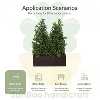 Plante artificielle en pot de 44 cm, forme de pyramide, type fougère de Boston, mini bonsaï, pour centre de table, décoration de maison ou de bureau