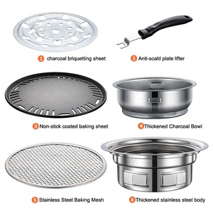 Stufa <span class=keywords><strong>a</strong></span> carbone portatile per la festa <span class=keywords><strong>di</strong></span> casa in acciaio inox rotante griglia per barbecue <span class=keywords><strong>a</strong></span> carbone - Product Image 6