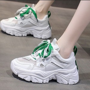 Zapatos deportivos de mujer de alta calidad con suela gruesa, transpirables y resistentes al desgaste, con cordones, para todas las estaciones, cómodos para caminar. - Product Image 3